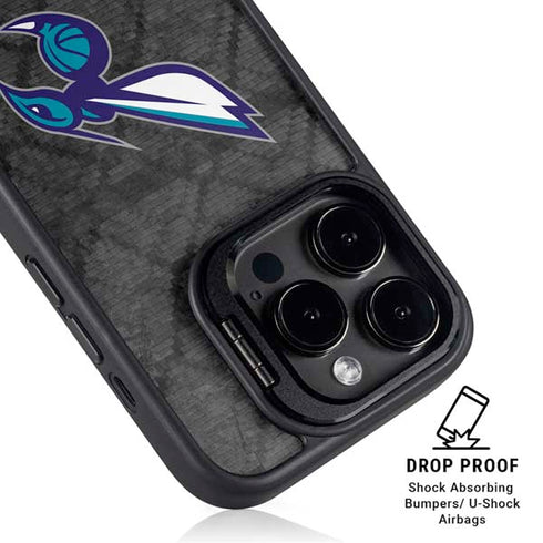 NBA Charlotte Hornets Dark Rust iPhone 15 Pro Kickstand Case